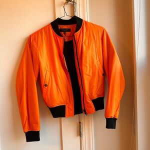 Rag and Bone Orange Bomber Jacket